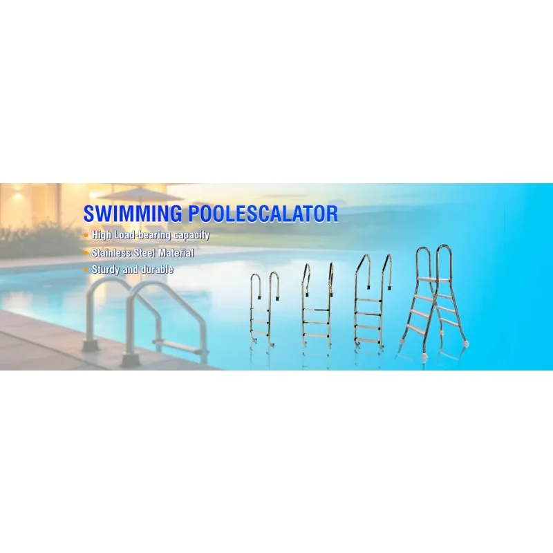 Escalera para Piscina de Alta Capacidad de Carga, de 3 Peldaños, Moderna, de Acero Inoxidable, para Piscinas Desmontables