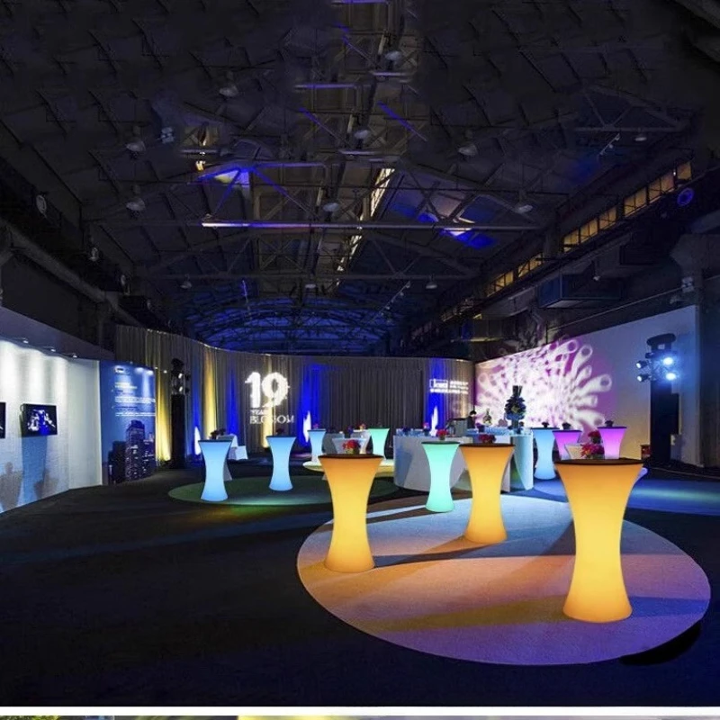 Modern 5-Piece RGB LED Bar Table Set with Remote Control Home Bar Furniture with Stools for Gaming Room Party Decor