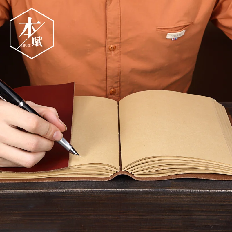A5 Size Notepad Handmade Cowhide Book Creative New European Notebook