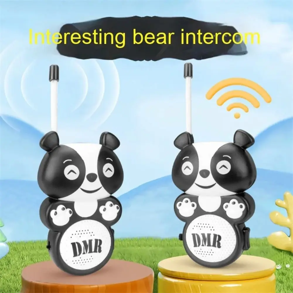 วิทยุ Interphone Panda Walkie Talkie ของเล่นทางไกลมือถือเด็ก Walkie Talkie สีสัน Mini