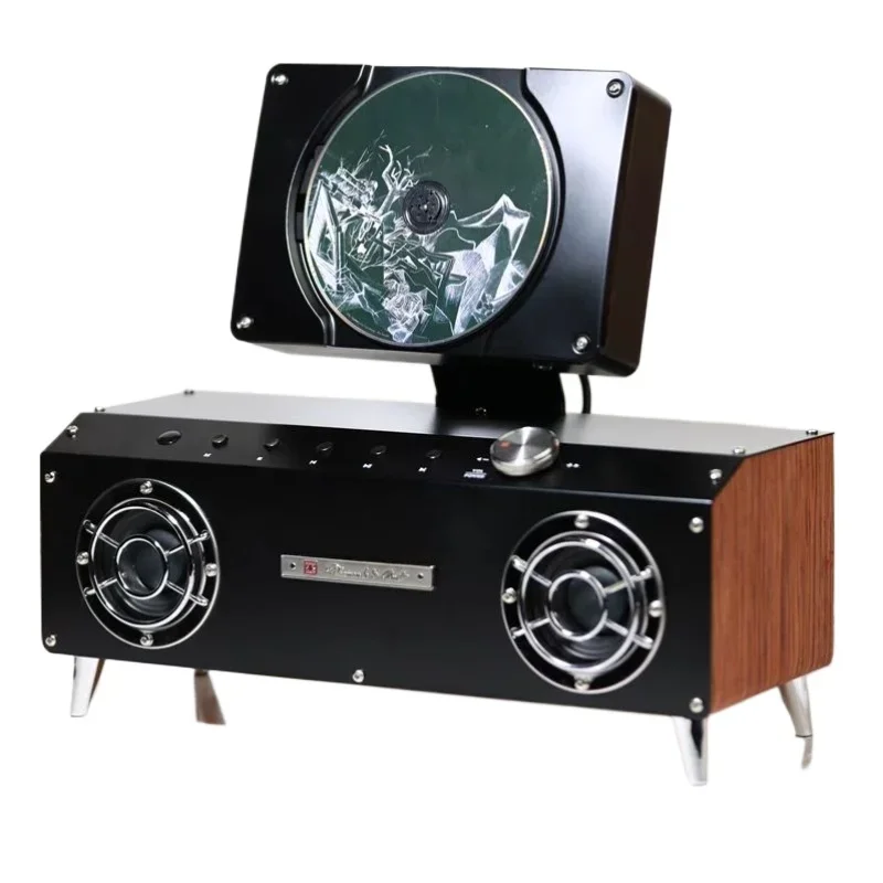 Rust integrated retro CD player player home desktop wireless bluetooth speaker high quality audio