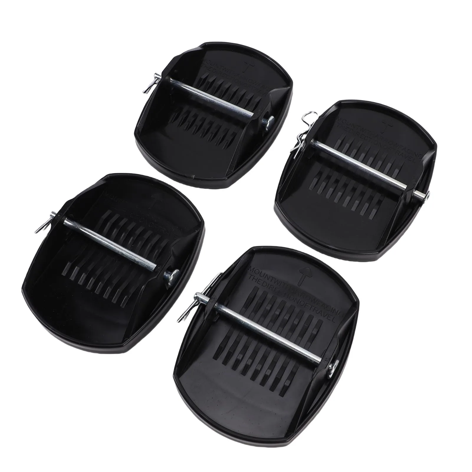 Pieds de support pour vérin de camping-car, remplacement OEM, 4 pièces, noirs, anti-affaissement, avec goupille de verrouillage de sécurité pour remorque de camping-car