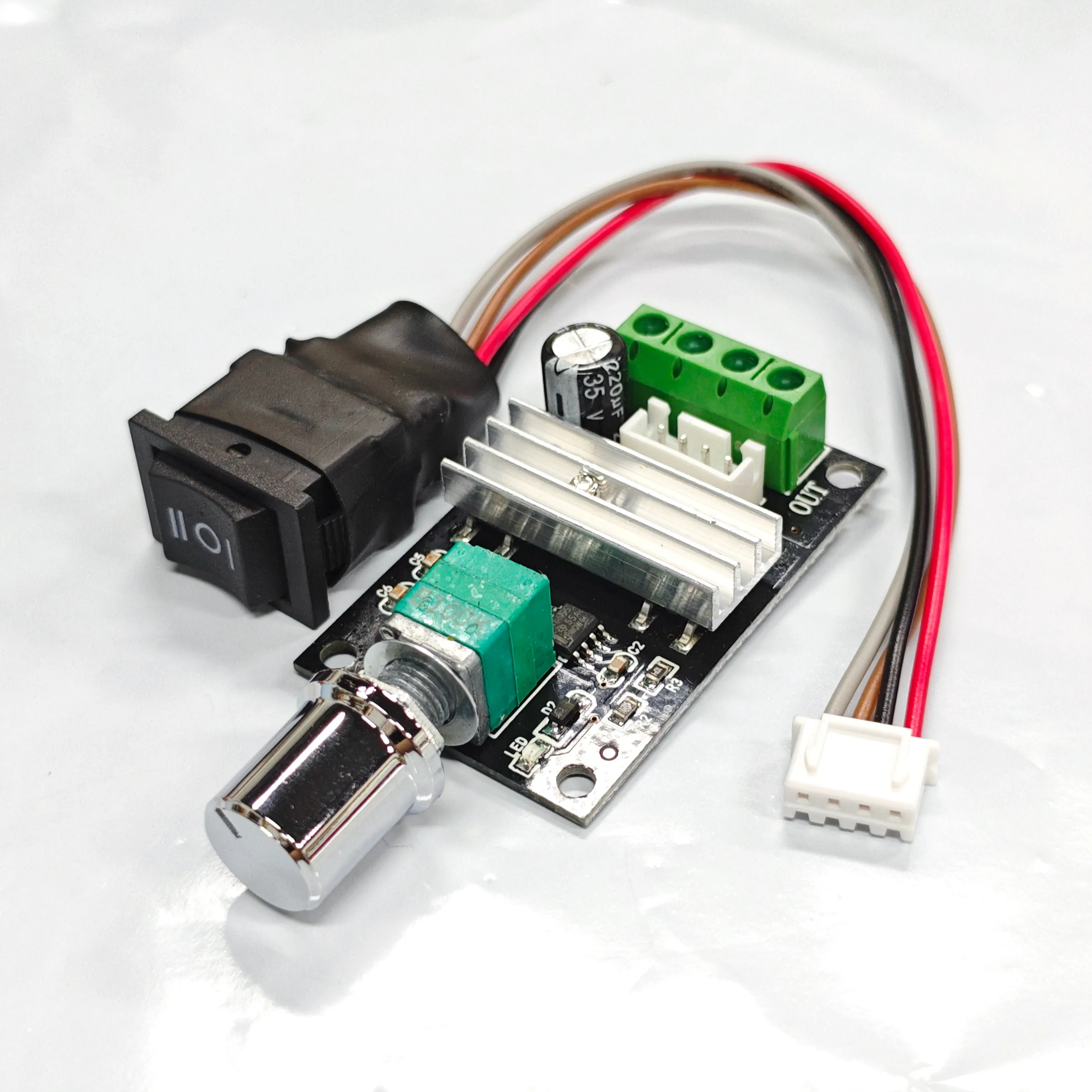 PWM 1203BB 80W Speed DC Motor Speed Controller Adjustable Reversible Pulse Forward and Reverse Control Switch Button 120