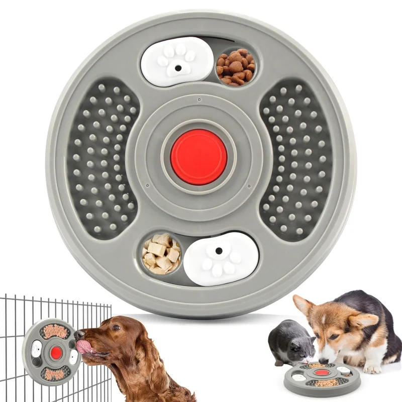 

Dog Slow Feeder Dog Puzzle Toys Food Dispenser Interactive Increase Puppy IQ Anti-Choking Tableware Dog Licking Plates