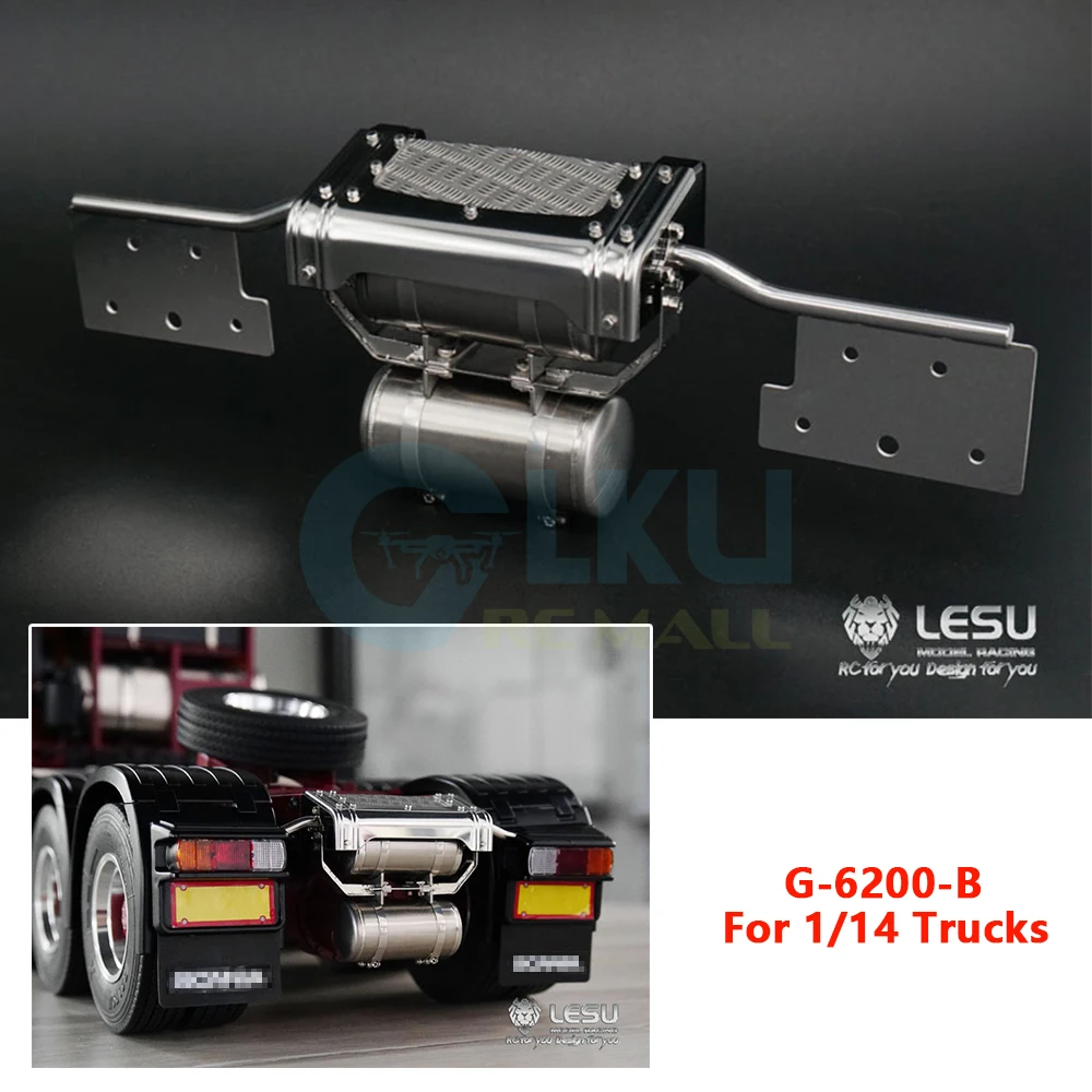 LESU G-6200 AB Fascio di coda in metallo fanale posteriore serbatoio carburante set universale Tamiya 1/14 RC modello di camion giocattolo aggiornamento parti di modifica