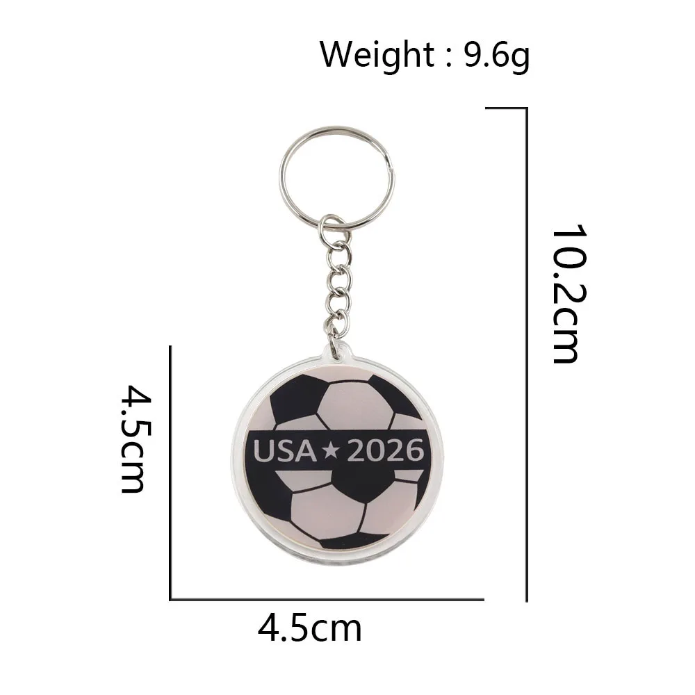 USA-Flagge Fußballspieler Acryl-Schlüsselanhänger USA 2026 Fußballstar Silhouette Schlüsselring Sportfan-Souvenir Taschenanhänger Schmuck Geschenk – Detail 13
