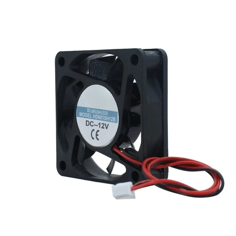 2PCS Silent Cooling Fan For 6015 5/12/24V 60X60X15MM 6CM Fan