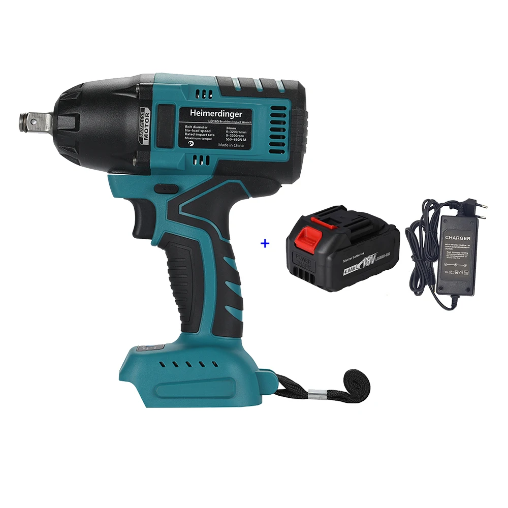 True 550N.m 18V 1/2 brushless cordless impact wrench for car repair