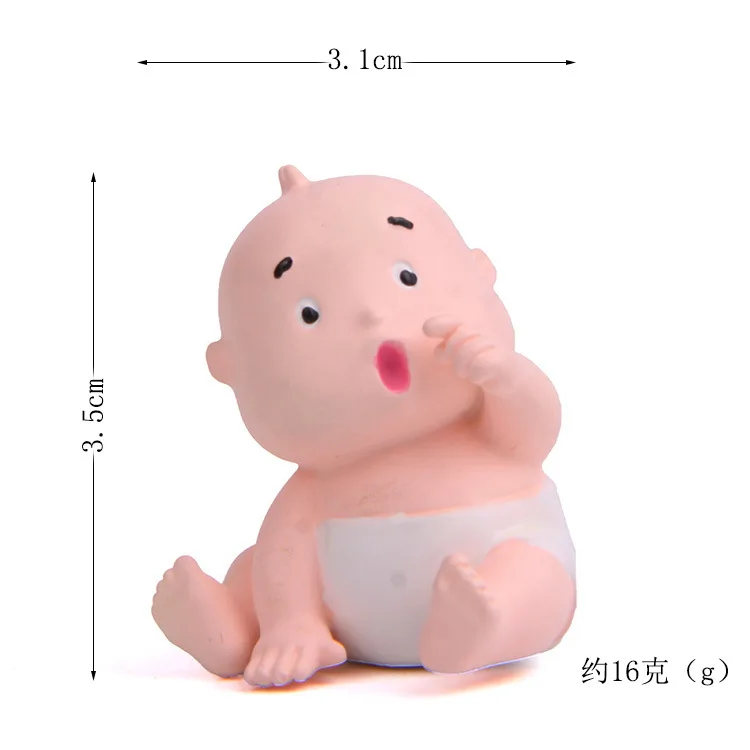 Samll Cute Lovely Baby Infant Figurines Resin Models Miniature Mini Figures Desktop Dollhouse Car Decoration Dolls Toys