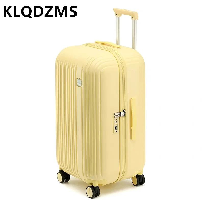 

KLQDZMS 20"24"26"28 Inch High Quality With Wheels Luggage Bag ABS+PC Boarding Box Suitcase Women's Large Capacity Trolley Case