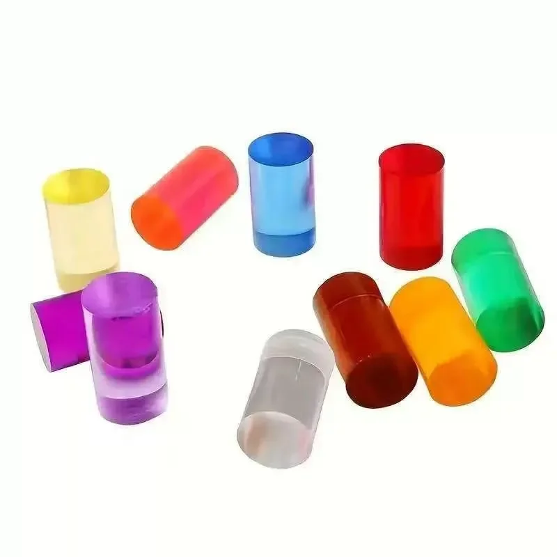 Сменные насадки для бильярдного кия, прозрачный пластиковый стержень, 6 цветов, диаметр 15 мм и длина 25 мм