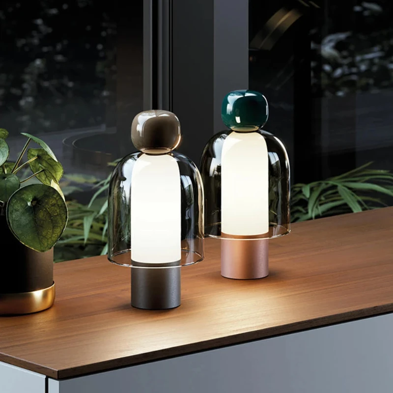 

Mini Table Lamp Modern Minimalist Glass Lamp For Bar Restaurant Decor Bedroom Study Living Room Tabletop Decoration Desk Lamp