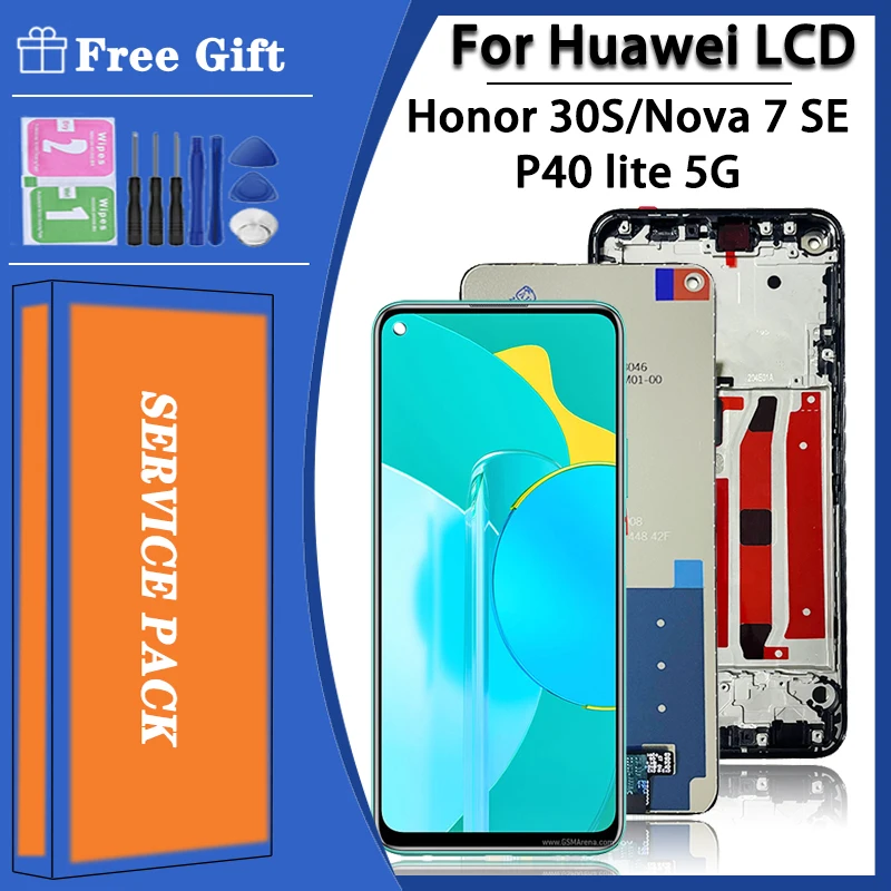 6.5'' New nova 7 SE CDY-AN00 LCD For Huawei P40 Lite 5G CDY-NX9A LCD Touch Screen Digitizer For Honor 30S CDY-AN90 Display