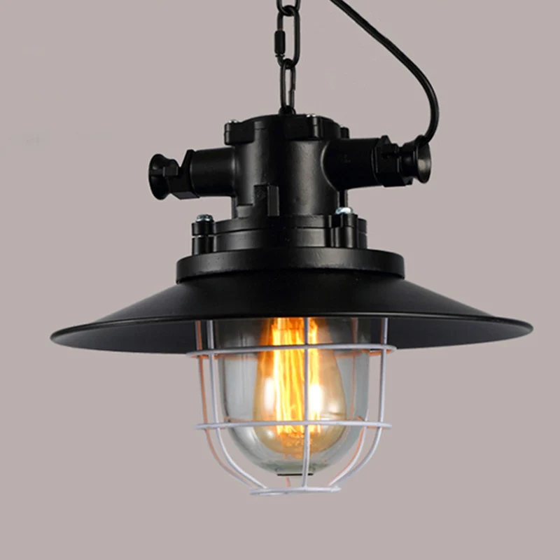 Industrial Style Retro Loft Waterproof Chandelier Hotel Corridor Aisle Country Bar Cafe Personality Pot Cover Pendent Light