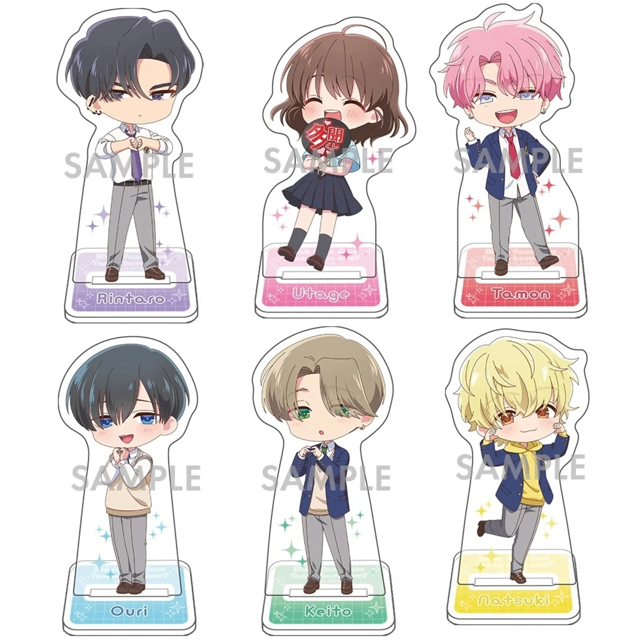 

New Anime Tamon's B-Side 10cm Tamon-kun Ima Dotchi!Cute Acrylic Stand Keychain Model Plate Desk Decor Standing Sign