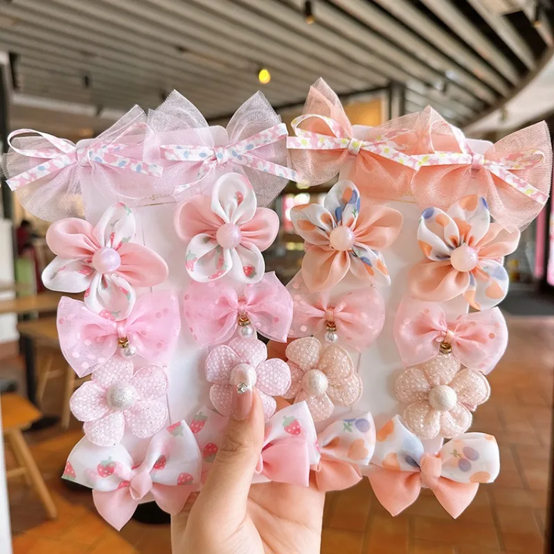 

Mesh Flower Bow Hair Clip Set for Kids Girls Multiple Colors Available Cute Sweet Hair Barrettes Comfortable Hair Pins No Hurt
