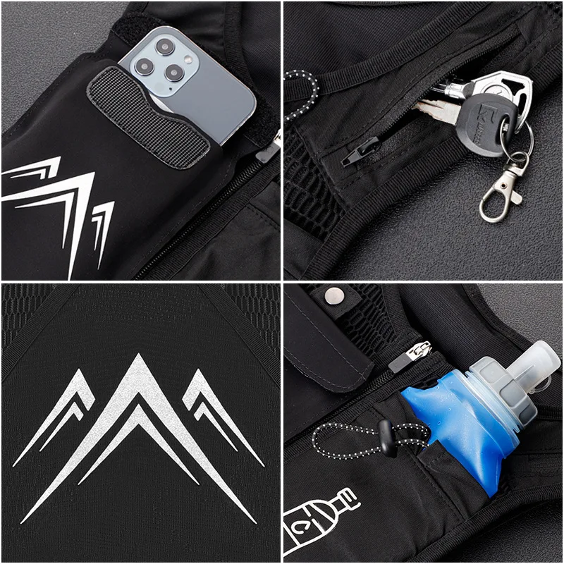 Running Hydration Vest Backpack Men Women Outdoor Sport Bags Trail Marathon Jogging Hiking Cycling Backpack Water Bag Flask