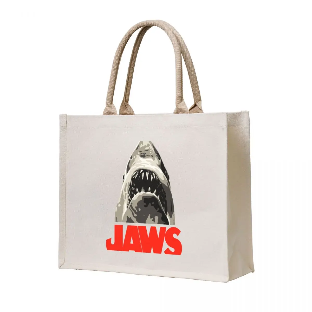 

JAWS - Great White Shark Tote Bag canvas bags tote bags aesthetic Lady bag tote bag men