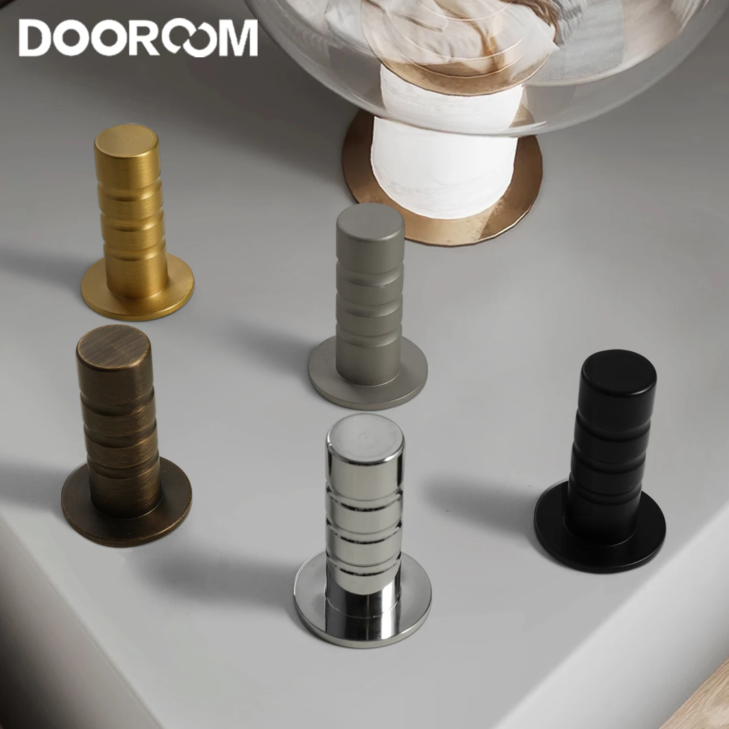 Imagem -02 - Dooroom-paradas de Porta de Latão Invisível Suporte de Porta Resistente Rolha Magnética Captura Escondida Forte Doméstica