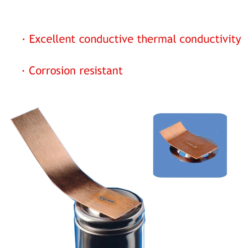 1 Meter 0,15/0,2 mm reines Kupfer-Streifenband für 18650 21700 Lithium-Batterie-Verbindungsschweißgerät 0,15 * 10 mm Kupferstreifenschweißen – Detail 10