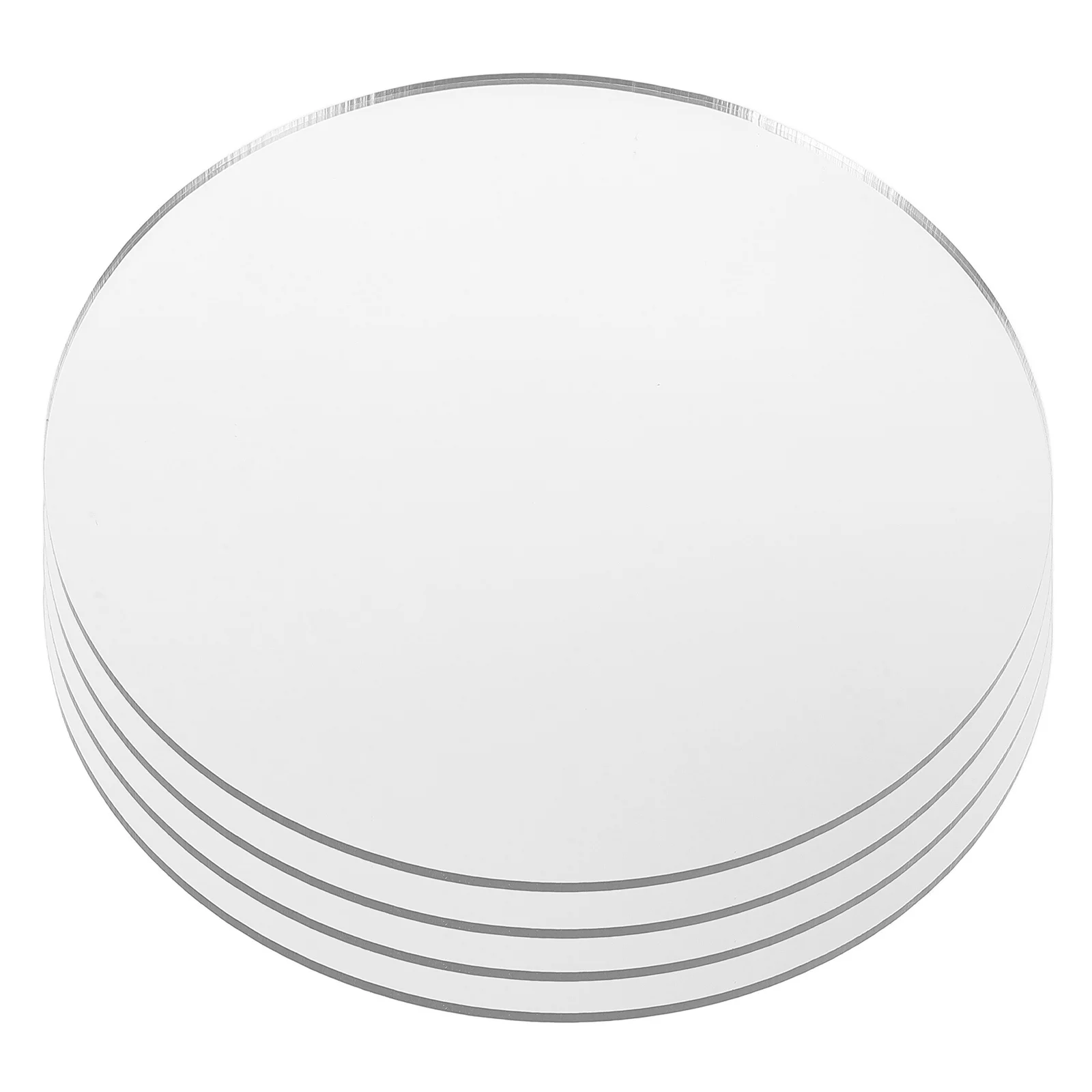 4 قطع من أوراق المرآة المصنوعة من الأكريليك الشفاف للحرف اليدوية، مرآة مكياج بديلة، مرايا دائرية، مرايا صغيرة للحرف اليدوية