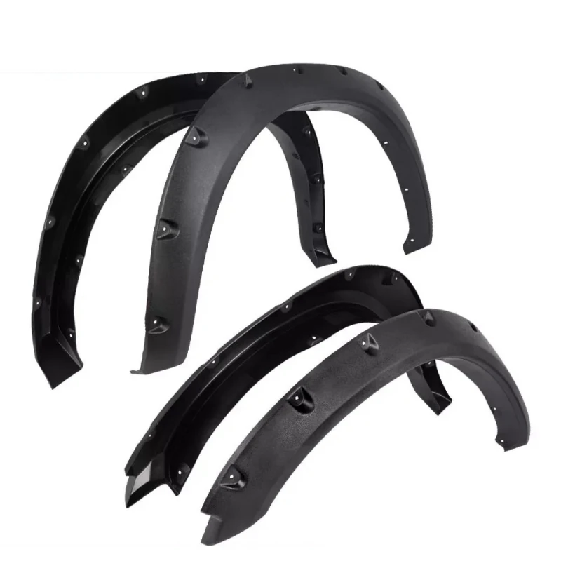 4Pcs Black Textured Wheel Eyebrow 1500 Body Trim
