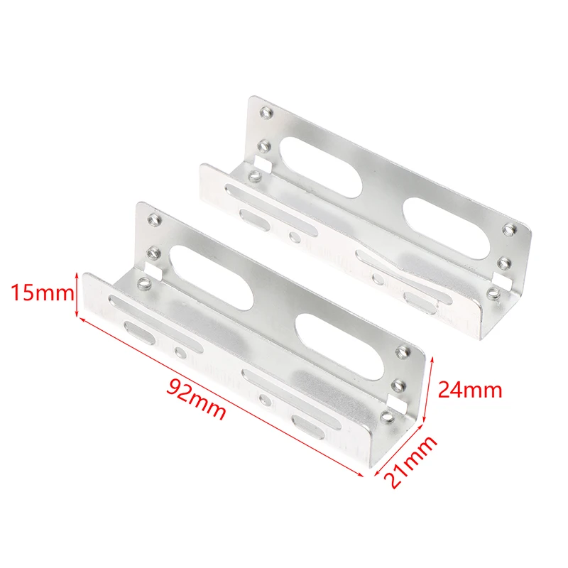 2-Pack Rack Bracket Caddy: 3.5 To 5.25 SSD M.2 HDD Compatible - Ideal for Desktop Hard Drive and Optical Drive Expansion