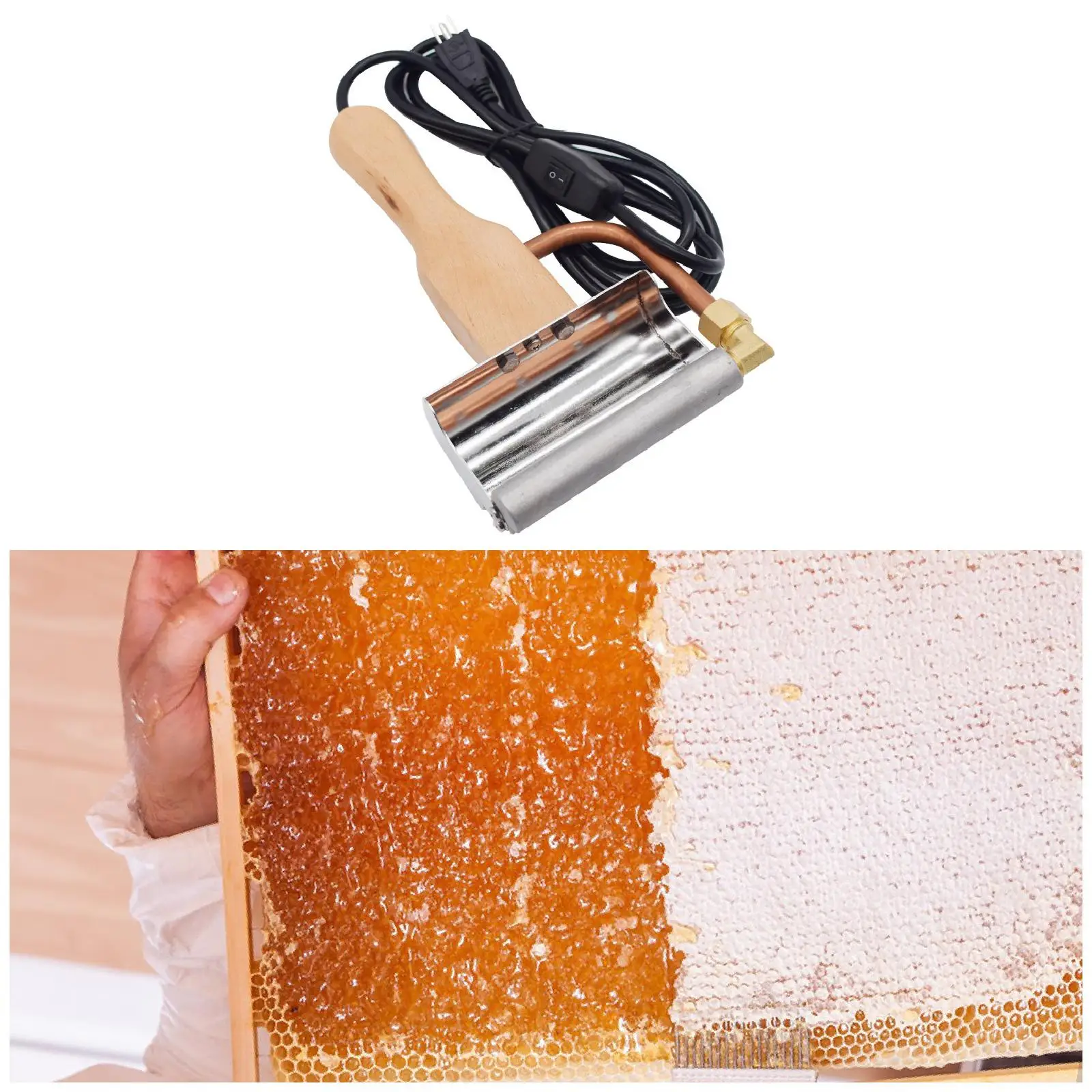 

Electric Honey Uncapping Blade Honey Heating Cutter US Adapter,Premium,Bee Extractor Bee Blade Squeegee for Men Women Adults