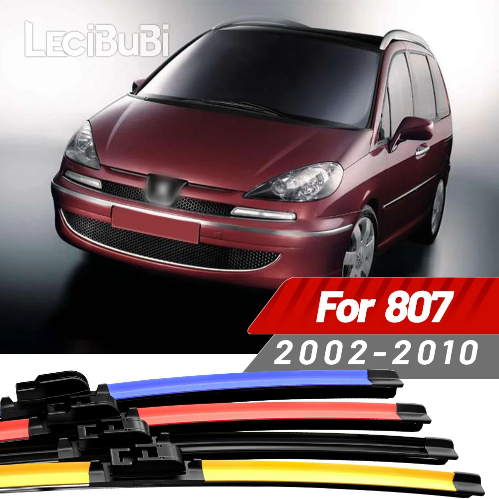 2pcs For Peugeot 807 2002-2010 2003 2004 2005 2006 2007 2008 2009 Front Windshield Wiper Blades Windscreen Wipers