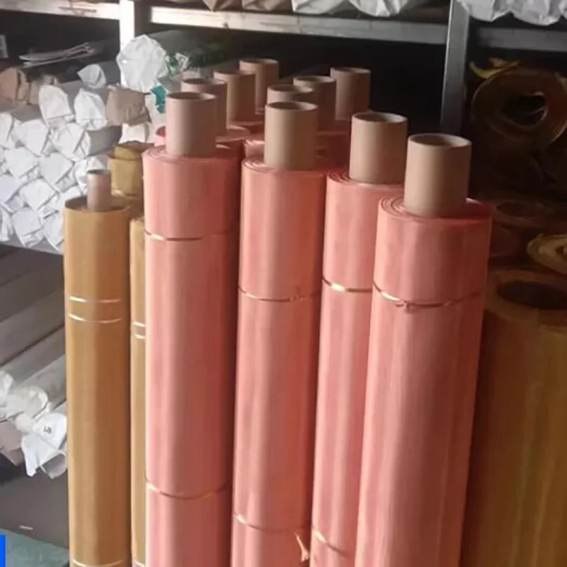 COPPER Fine Micro Screen Woven Metal Mesh Fabric