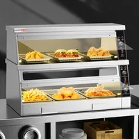 Commercial Insulation Cabinet Fried Chicken Burger Egg Tart Stainless Steel Heating Constant Temperature Food Display Cabinet