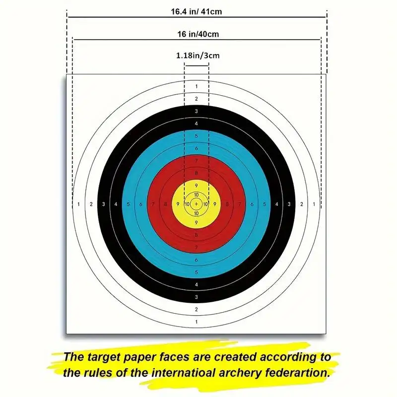 10pcs 40cm/16in Full-ring Archery Target Paste - Easy to Apply, Perfect for Improving Accuracy for Precision Shooting