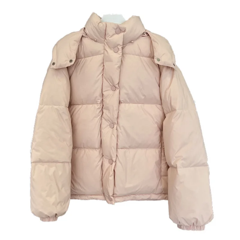 Imagem -06 - Puffer à Prova de Vento para Mulheres Roupas Rosa Tops Curtos Quentes Outwear Acolchoado com Capuz Moda Coreana Lazer Estilo Y2k Preto Inverno