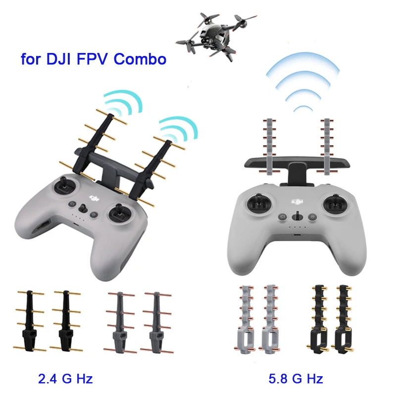 Amplificador de antena Yagi-Uda 2.4G 5.8G Hz para DJI FPV Controle Remoto 2 Amplificador de sinal Faixa Transmissor Extensor Acessórios para drones