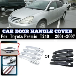 Car Door Handle Covers For Toyota Allion Premio T240 2001~2007 Carbon Fiber handles Or Chrome Gloss Door handles Cover Trim Sets