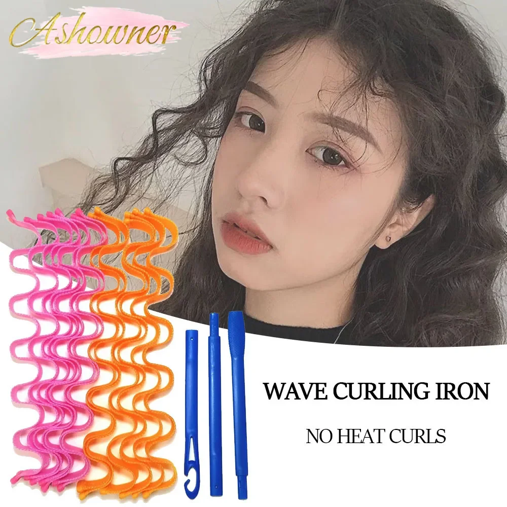 12PCS DIY Hair Curler 30/45/50/55CM Portable Hairstyle Roller Sticks Durable Beauty Makeup Curling Hair Styling Tools