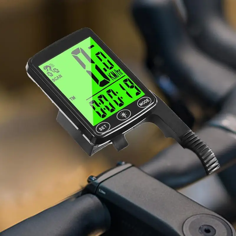 Wireless Bicycles Computer Waterproof Automatic Cycle Bikes Computer Smart Road Bicycles Computer Clear Cycling Speedometer For image 3