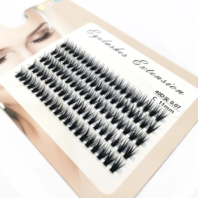 1 box/100 Natural False Eyelash 3D Russia Individual Extension Eyelashes Mink False Lashes Professional Makeup tools Wholesale