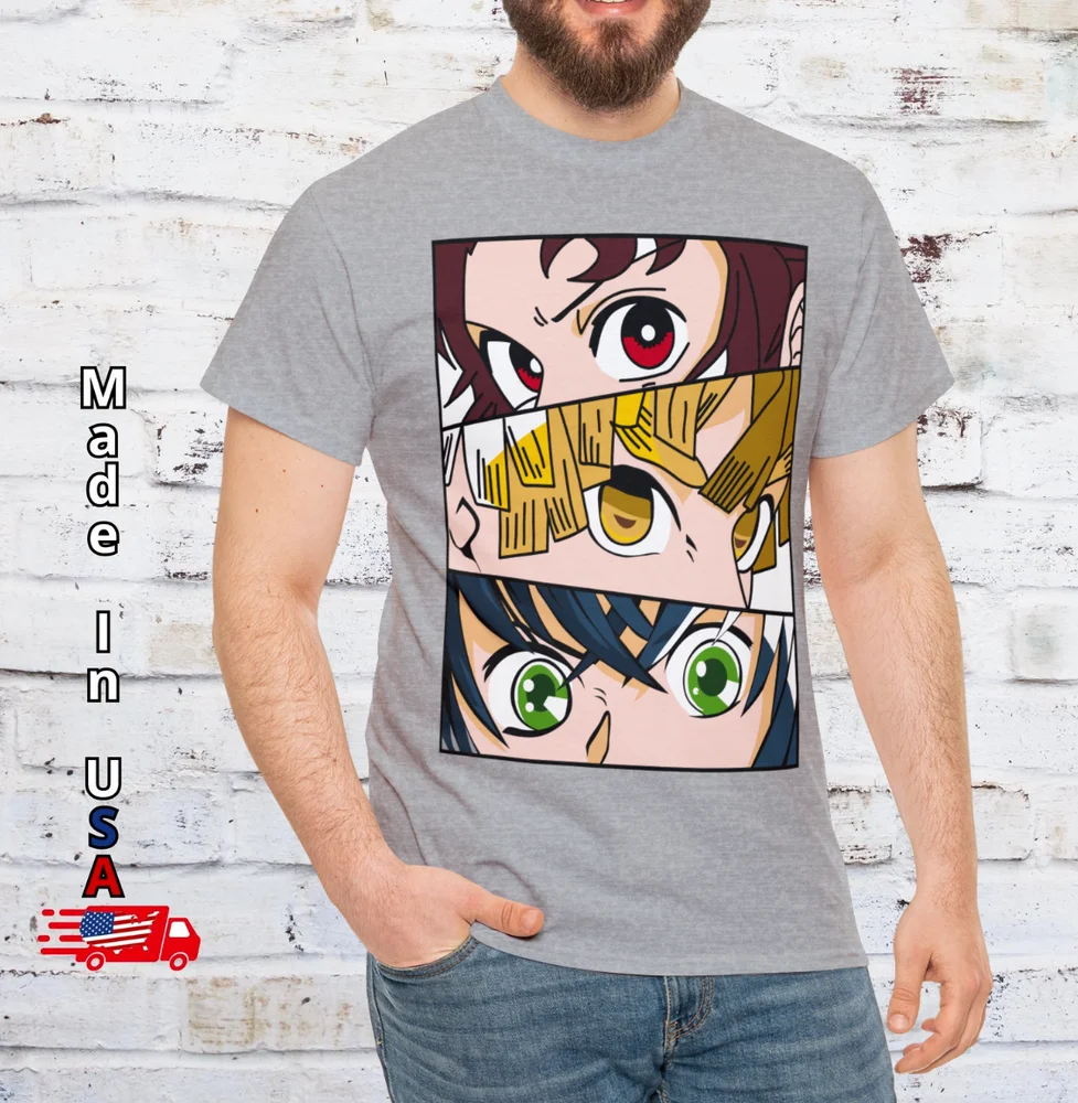 Tanjiro Zenitsu Inosuke T Shirt Demon Slayer Tee Anime Clothing Manga Japanese