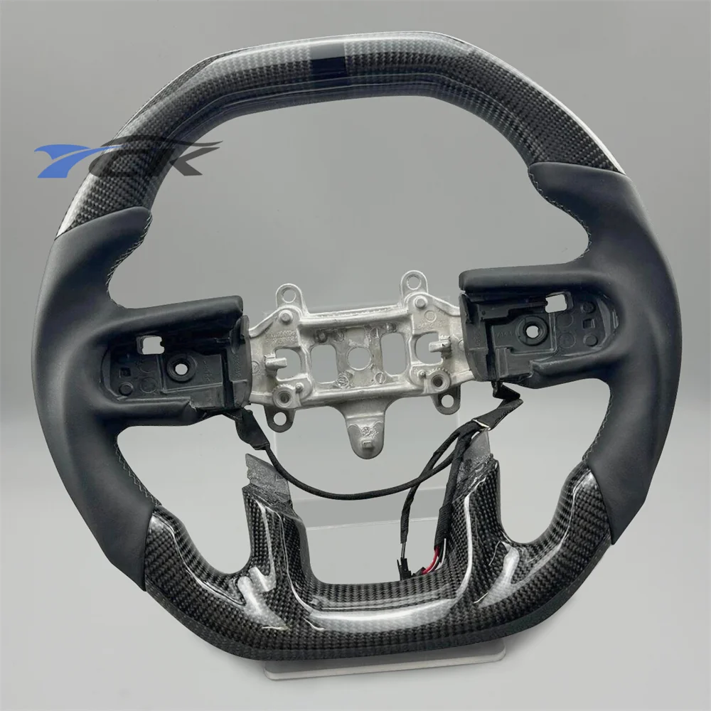 

For Dodge Ram 1500 2019 2020 2021 2022 2023 2024 Heating Steering Wheel Carbon Fiber Black Leather Car accessory