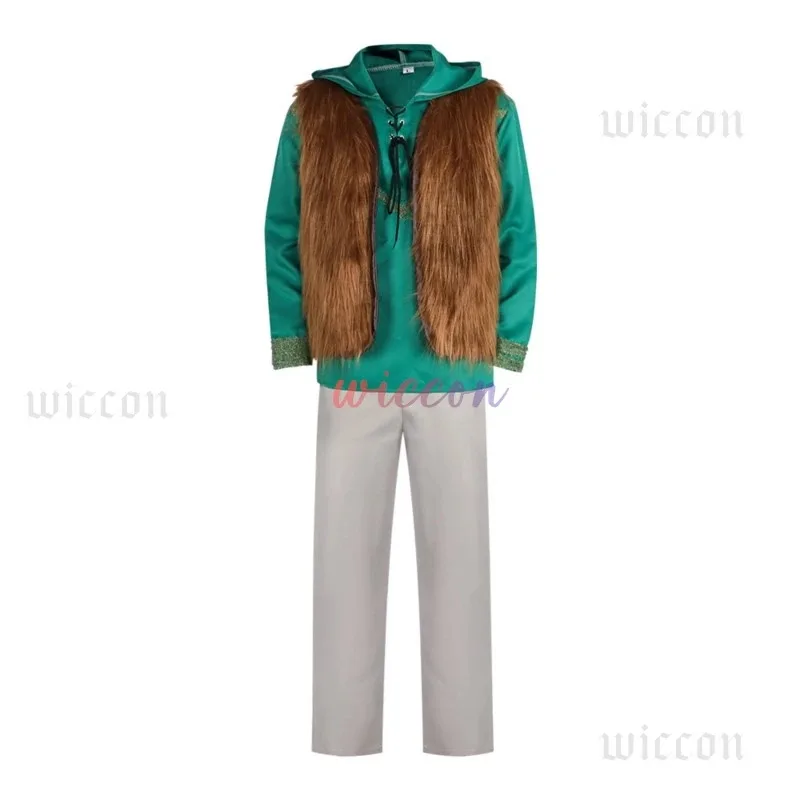 

NewAnime Dragon Hiccup Cosplay Costume Green T Shirt Pant Brown Vest Set Halloween Uniform Set for Man Party Stage Train Clothi