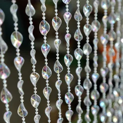 Transparent Colorful Acrylic Bead Curtain Fashion Home Decor Door Curtain Garden Balcony Festival Party Decoration Curtain