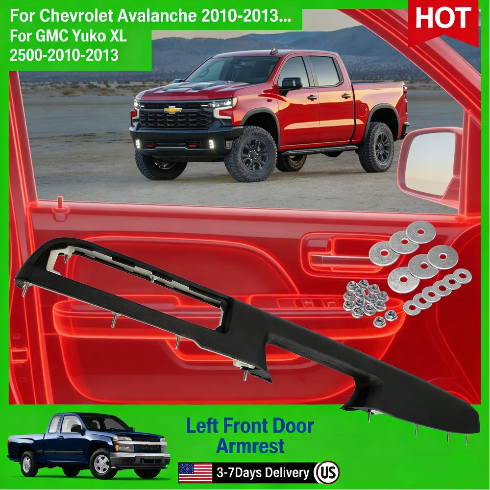 

Передний левый подлокотник со съемной ручкой, комплект для ремонта переднего левого подлокотника для Chevrolet Silverado Tahoe 2010-2014