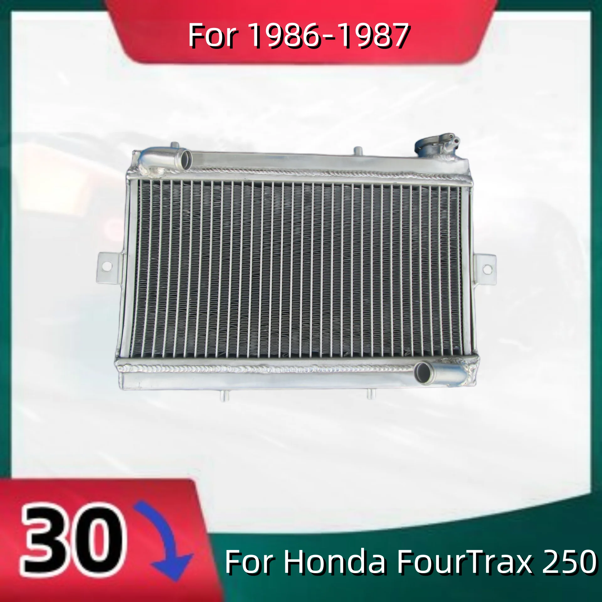 

Aluminum Radiator For 1986-1987 Honda FourTrax 250 TRX250 TRX250R TRX 250 R Cooler Cooling Coolant 1986 1987