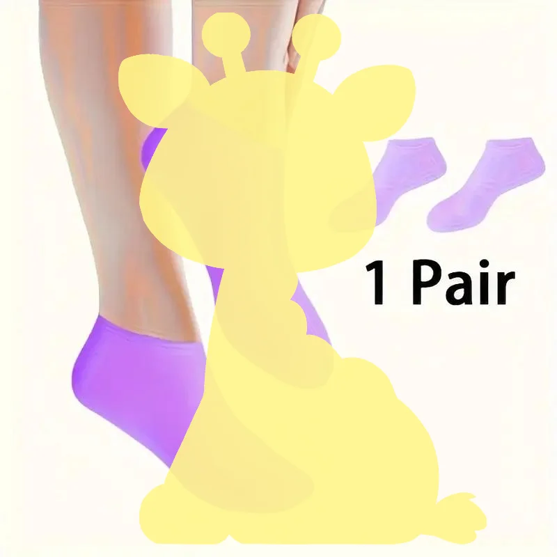 1pair Silicone Moisturizing Foot Socks For Dry Cracked Feet Foot Care Socks Spa Pedicure Socks Massage Moisturizing Gel Socks