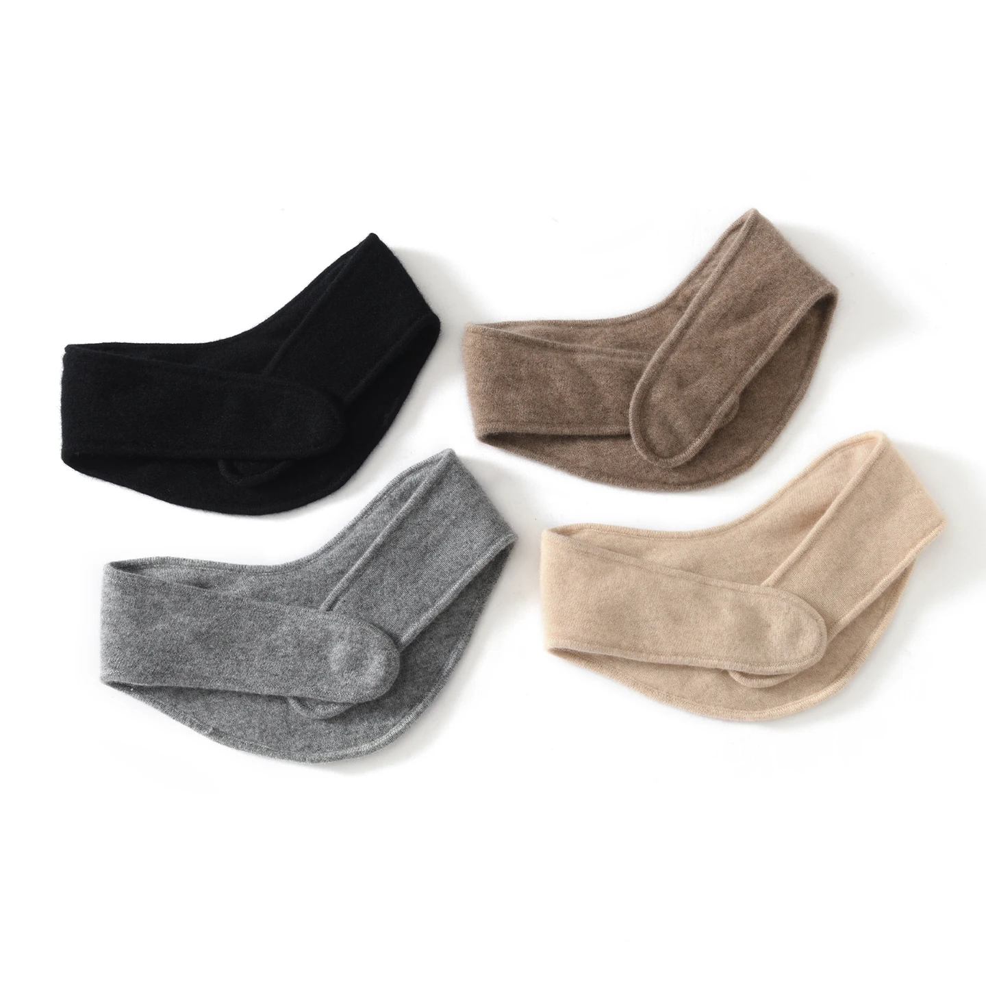 autumn-winter-new-style-100-pure-cashmere-scarf-neck-warmer-fake-collar-warm-knitted-grey-layering-cold-prevention-small-neck