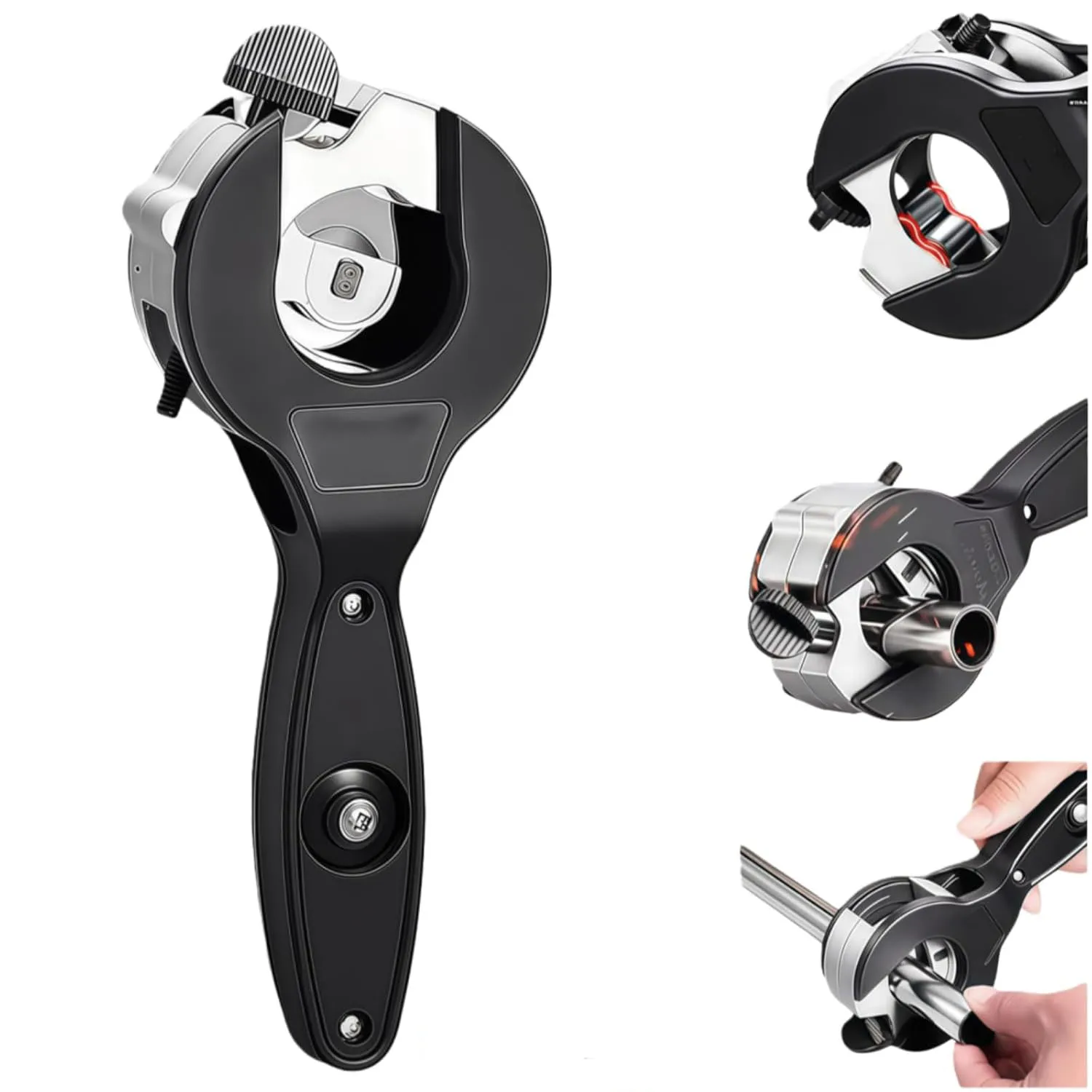 

Труборез HUHAO с храповым механизмом 2-в-1 для работы в ограниченном пространстве, компактный, с большим подшипником, для труб ПВХ