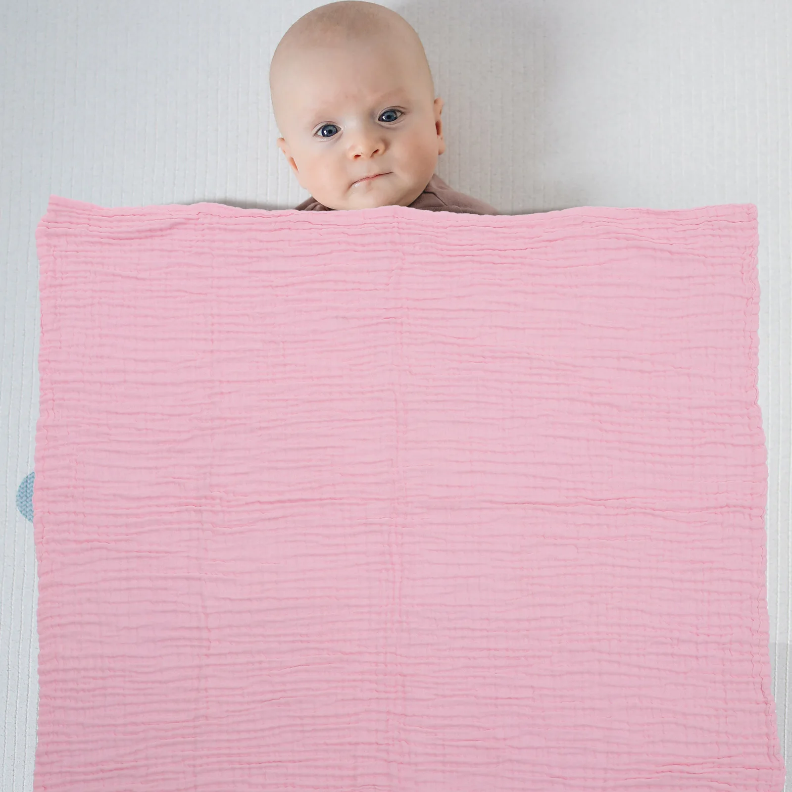 

2 Pcs Bath Towels Cotton Infant Shower Set Pink White Newborn Bath Towels Set Super Absorbent Kids Blanket Soft