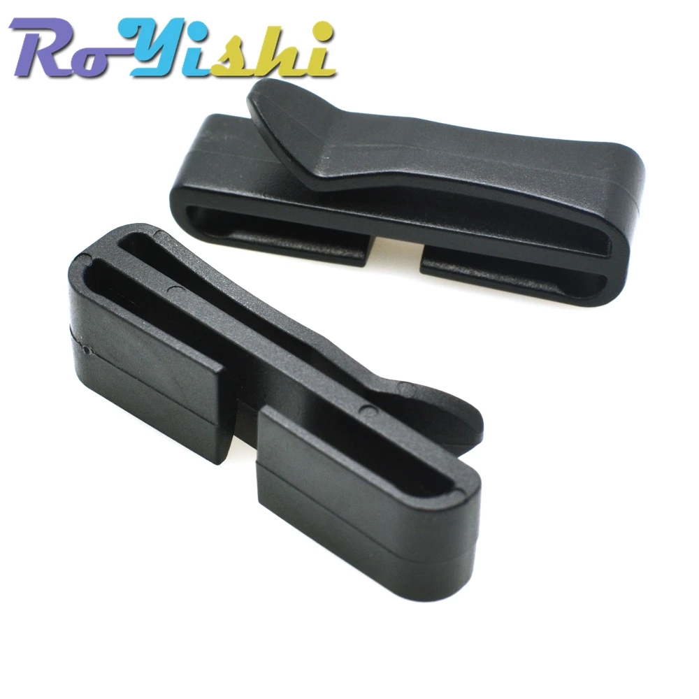 10 Pcs/Pack Quick Slip Keeper Buckle End Clip Slider Black For Molle Tactical Backpack Adjusting Strap Webbing 15-50mm