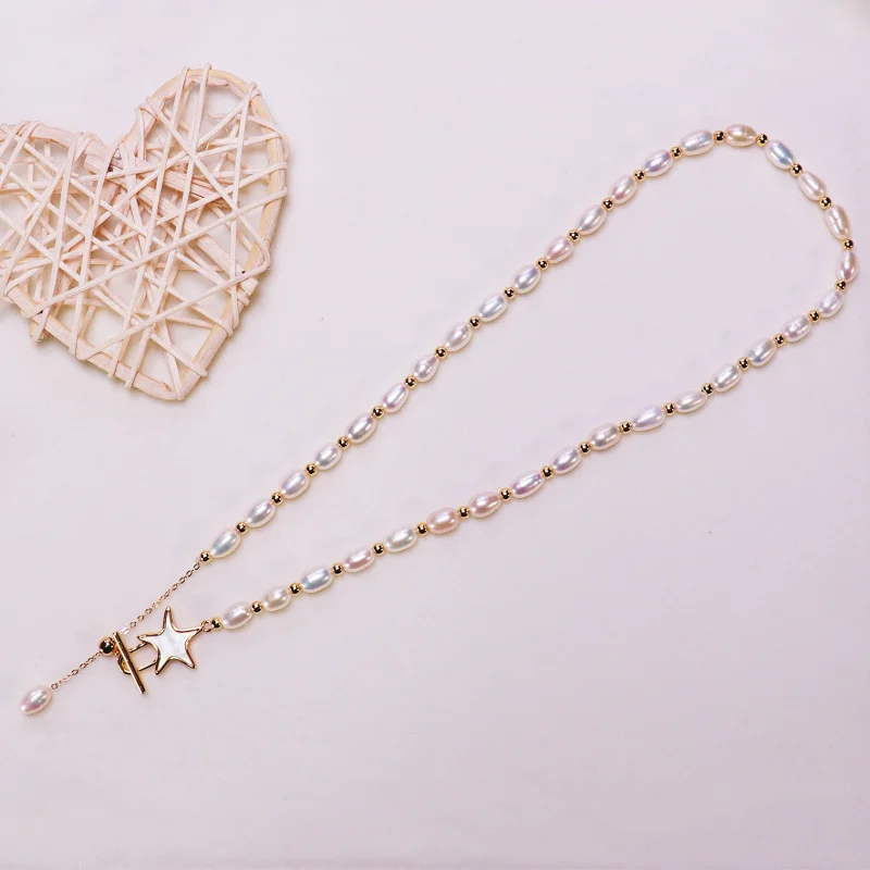 

White Freshwater Strong Light Pearl Necklace High-End Versatile Collarbone
